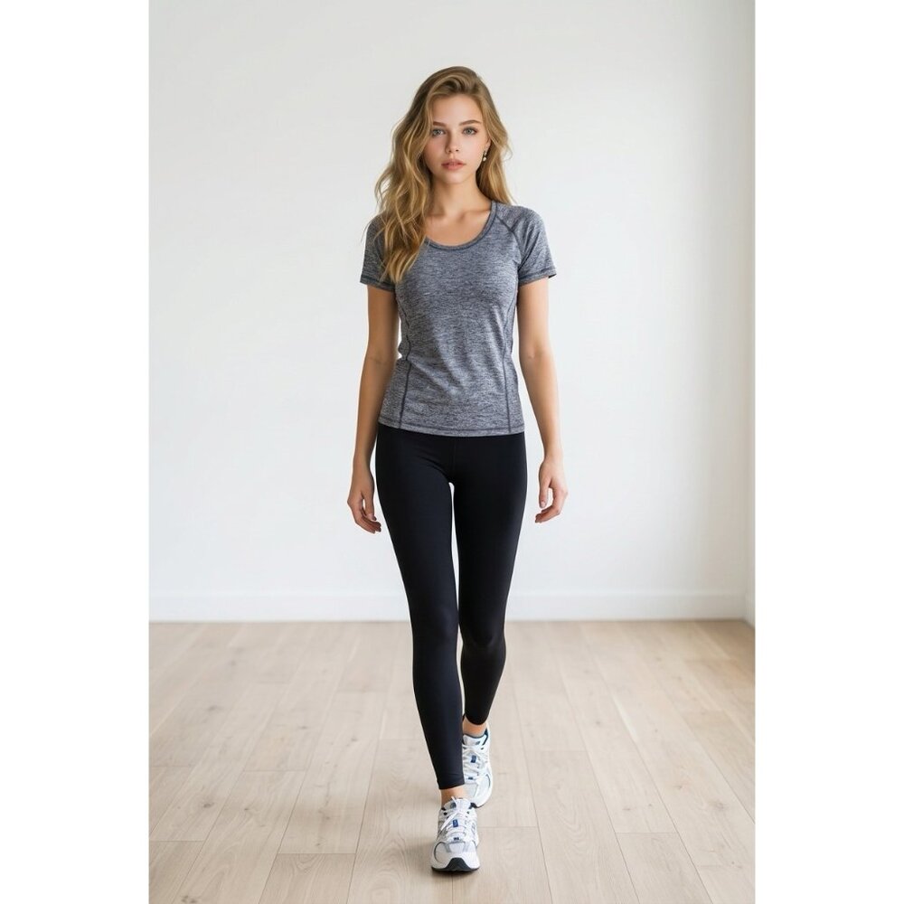 Lululemon Gray Short Sleeve Athletic Top Lightweight Workout Yoga Tee